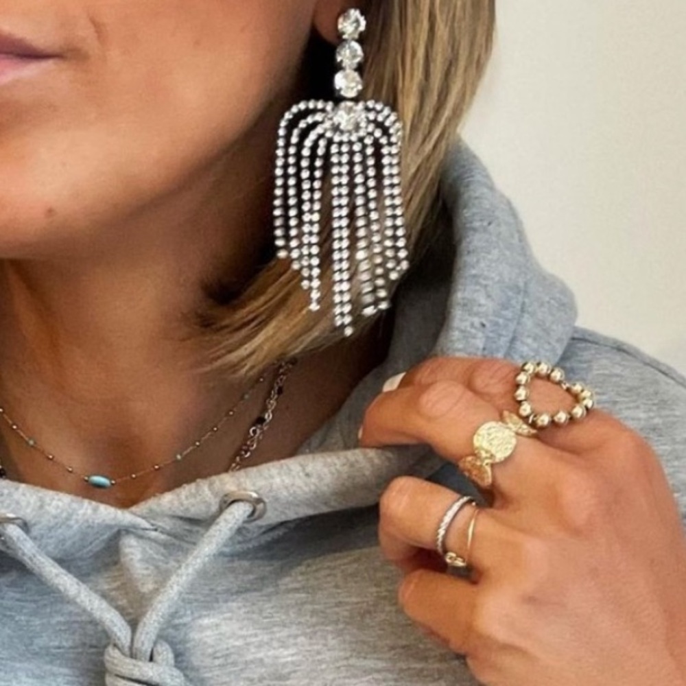ZARA NWT Blogger’s Fav Sparkly Earrings. - Picture 8 of 11